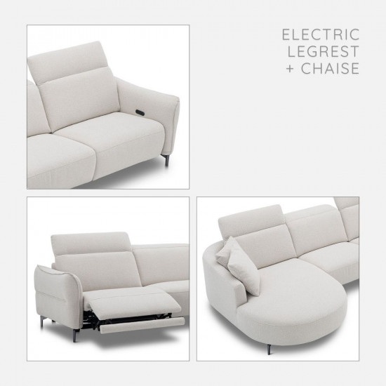 VENICE 3-Seater L-Shape Electric Recliner Sofa L280 VENICE 3-Seater L-Shape Electric Recliner Sofa L280